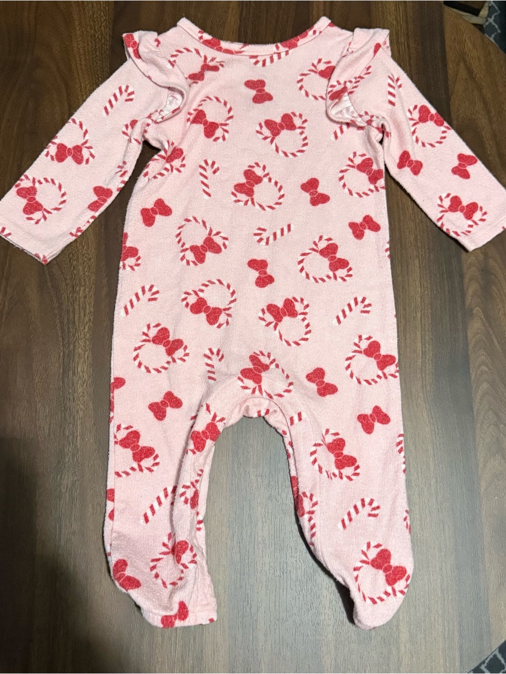 Baby girl Christmas Minnie Mouse jumpsuit